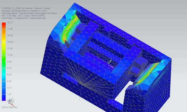 Finite Element Analyis Non-linear for plastic components assembly
